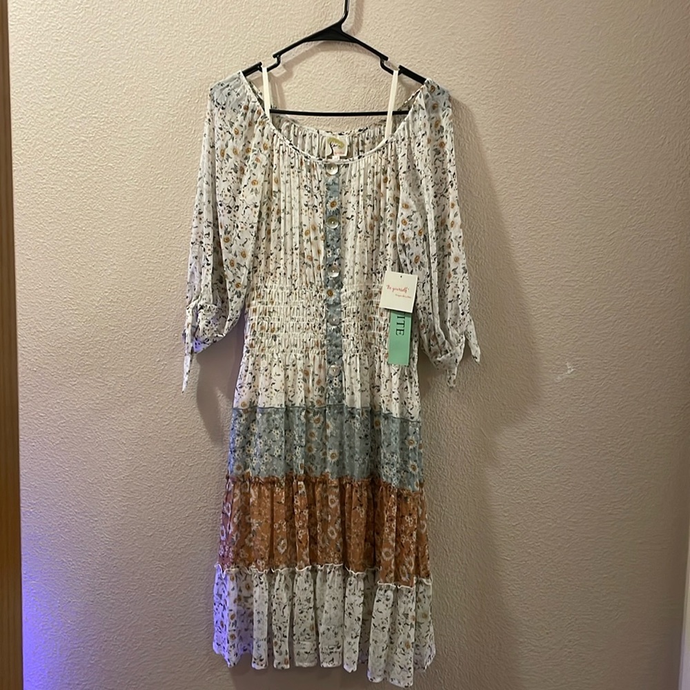 Fig and Flowers layered dress